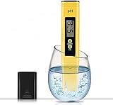 Digital PH Meter, PH Meter 0.01 Resolution Pocket Size Water Quality Tester with ATC 0-14 pH Measurement Range for Household Drinking Water, Aquarium, Swimming Pools, Hydroponics