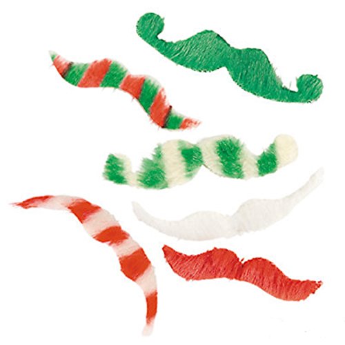 Holiday Christmas Mustaches -12 Pack