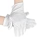 Ishua 12 Pairs White Cotton Gloves Working Protective Gloves Jewelry Inspection Gloves, Large Size 9.2 Inch Long, Multi-function For Coin Silver Inspection Dry Hand Cosmetic Moisturizing Working Spa