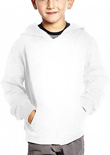 Joapron Kids Long Sleeve Pocket Pullover Hooded Sweatshirt White Size 2 Toddler