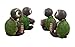 Set of 4 Turtle Home Decor Statues with Decorative Signs, 3 1/4 Inch