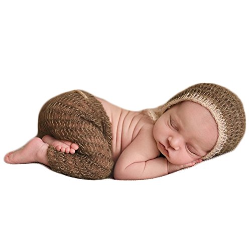 Baby Photography Props Boy Girl Photo Shoot Outfits Newborn Crochet Costume Infant Knitted Clothes Mohair Hat Pants