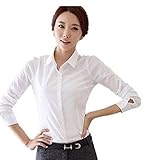 Women's long sleeve white button down shirts female dress shirts slim blouses
