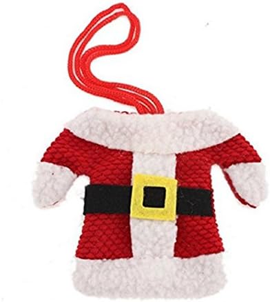 6 Christmas Santa Claus Suit Cutlery Silverware Holder Holiday Tops Pants Dinner Table Decorations