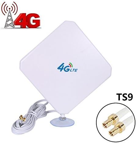 TS9 Connector Antenna 35dBi High Gain 4G LTE GSM 3G Omni Directional Antenna with Strong Suction Cup for Wifi Router Mobile Broadband Outdoor Signal Booster