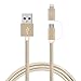 [Apple MFi Certified] 2 in 1 Lightning Micro USB Cable 3ft Nylon Braided Lightning Cable USB Charging Cord for iPhone 7/6s/6plus/5,iPad,iPod, Samsung, HTC, Nexus, Nokia, Sony & other Android Devices