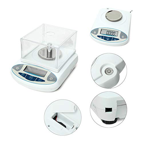 Milligram Lab Scientific Analytical Balance Scale Gram High Precision Electronic Weighs Scales Digital LCD Jewelry Counting Scale Scientific Instrument for Laboratory Pharmacy Chemical(500g/0.001g) - Thumbnail 7