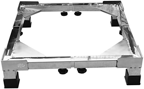 Washing Machine Base WSSF Stainless Steel Fully Automatic Adjustable Pad High Bracket Waterproof Partition Non-slip Square Tube Heightening Tumble Dryers,Freezers Tray & Moveable Base,Size Optional