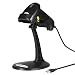 WoneNice Barcode Scanner with Stand, Handheld Automatic Laser USB Barcode Scanner Bar-Code Reader, Black primary