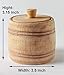 Wooden Salt Box With Lid - Premium Natural Beechwood - Healthy Solid and Durable Dry Herb Container - Moisture-Free Salt Holder - 10 ounce Capacity.