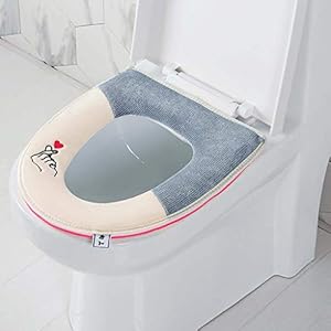 Yuzhijie Kirin badkamer mat, pluche borduurwerk, waterdichte rits capuchon, met handvat, kleur bijpassende romp zitting…