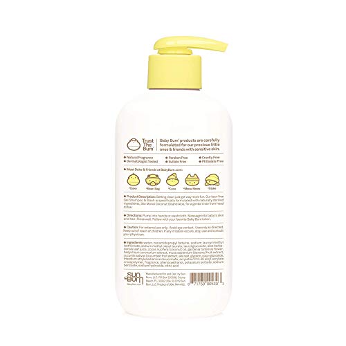 Baby Bum Shampoo & Wash Gel Tear Free Soap for Sensitive Skin with