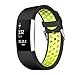 For Fitbit Charge 2 Bands, CNBEYOUNG Soft Silicone Adjustable Fashion Sport Strap for Fitbit Charge 2 HR Fitness Tracker (Black/Volt Yellow, Small Size-5.1-6.9inch)