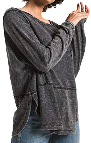 Z SUPPLY The Airy Slub Long Sleeve Top (Extra Small, Black)