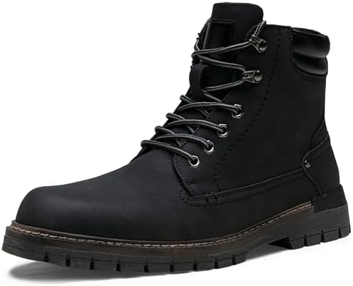 bruno marc men's cap toe combat dress casual chukka boots Men's Chukka Casual Dress Boots-BRUNO MARC