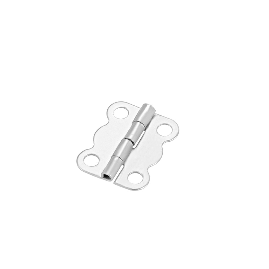 sourcing map 0.63" Mini Hinges Butterfly Shape Hinge Replacement Brushed Chrome Plain 20pcs