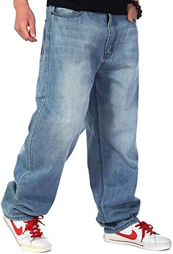 Yacoresya デニムパンツ メンズ ゆったり Hiphop系 バギーパンツ ワイドパンツ 大きいサイズ ヒップホップ ジーンズ ビッグシルエット ルーズ 春秋冬