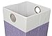 BIRDROCK HOME Folding Cloth Laundry Hamper with Handles - Dirty Clothes Sorter - Easy Storage - Collapsible - Purple and White