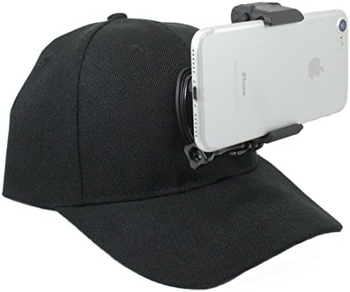 GoPro Action Hat with Locking Smartphone Mount By Action Mount, Operable with Any Smartphone. Quick Release Buckle, Adjustable Smartphone Mount and Wrench. Also Compatible with GoPro Cameras.