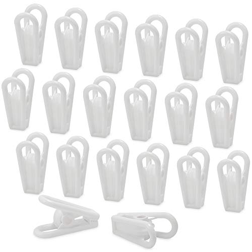 Photo 1 of Chip Clips,Laundry Clips,Washing Line Pegs,Windproof,Hanger Clips for Baby's Flat Thin Clothes Hangers,Multi Purpose Clips for Kitchen Food Package,Clothespin (White, Pack of 20)