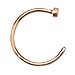 20G Rose Gold Flat Disc Nose Hoop 316L Surgical Steel Ring