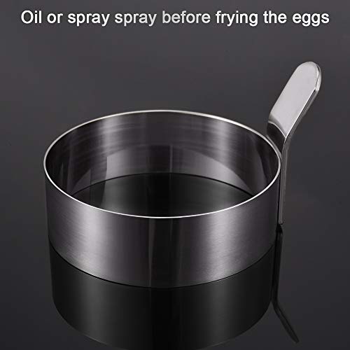 Egg Ring, 4 Pack 3 Inch Stainless Steel Metal Egg Rings Mold Cooking Rings Egg Shaper Pancake Ring Omelet Mold Kitchen Cooking Tool For Fried Egg Biscuits Sandwiches