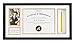 Golden State Art, Wood Diploma Tassel Shadow Box 11x22 Frame for 8.5x11 Document/Certificate & 4x6 Photo, with Double Mat (White Over Gold), Tassel Holder & Real Glass, Black
