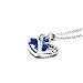 KATGI Fashion Austrian Crystals Heart Shape Pendant Necklace (Medium Blue)