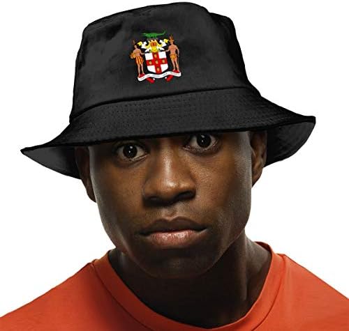 Coat_of_arms_of_Jamaica UV Sun Bucket Hat Golf Cap Fisherman Hat Sun Protection Hat