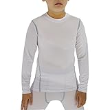 Minghe Boy's Skin Base Layer Tops Solid Crew Neck