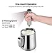 Dimux Electric Milk Frother Handheld - High Powered Coffee Frother Foam Maker Milk Streamer USB Rechargeable Stainless Steel Drink Mixer for Coffee, Lattes, Cappuccino, Hot Chocolate, Matcha, Silver