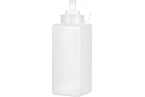 Uceoo Large Squeeze Bottle Plastic Squeeze Squirt Condiment Bottles with Cap Lids - Squeeze Bottles for Sauces dispensers Salad Dressing Container for ketchup mustard mayo olive oil, 27oz/800ML