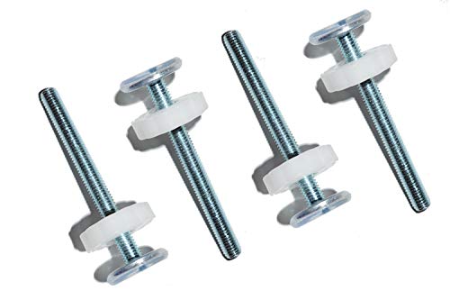 4 Pack Pressure Gates Threaded Spindle Rods M8 (8 mm),Baby Gates Accessory Screw Bolts Kit Fit for Baby and Pet Safety Gates Pressure Mounted Gates Guard,for All Pressure Mounted Walk Thru Gates