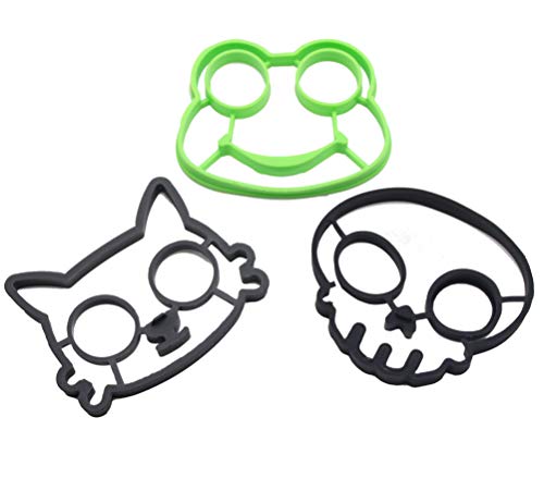 Funny Fried Egg Mold Cake Mold Frog Skull Cat Pancake Cooker for Kitchen Frying Cooking Baking Egg Molds - Make Your Breakfast Fun, Set of 3 - Thumbnail 7