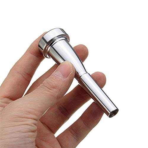 SunTrade Copper Alloy Trumpet Mouthpieces for For Yamaha or Bach, Conn and King Trumpet (5C, Silver 1)
