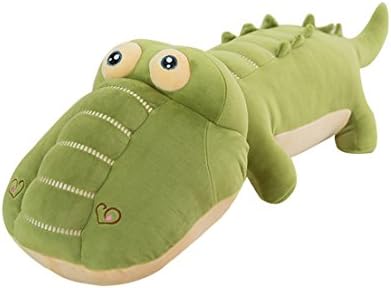 Luoke Plush Stuffed Cute Soft Crocodile Animals Cloth Crocodilian Multi Style Toy Children Doll Birthday Gift Bolster(65cm/25.5'') (Green)