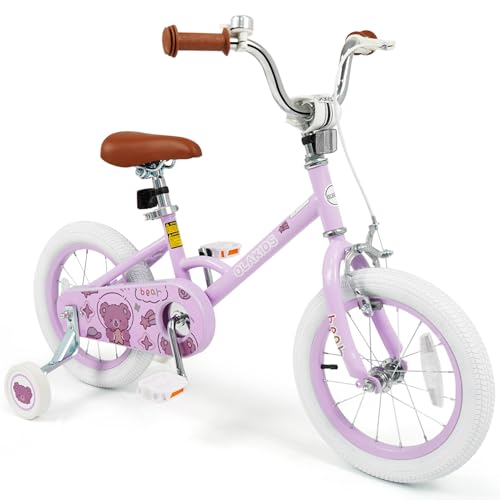 Olakids Kids Bike, 12 14 16 18 Inch Bear Themed Toddlers Bike with Training Whe…