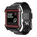Accessory Bands for Fitbit Blaze - SailFar [Rugged Pro] Resilient Protective Case with Replacement Strap Bands for Fibit Blaze Smart Fitness Sport Watch/Smartwatch, Small Large (Red)