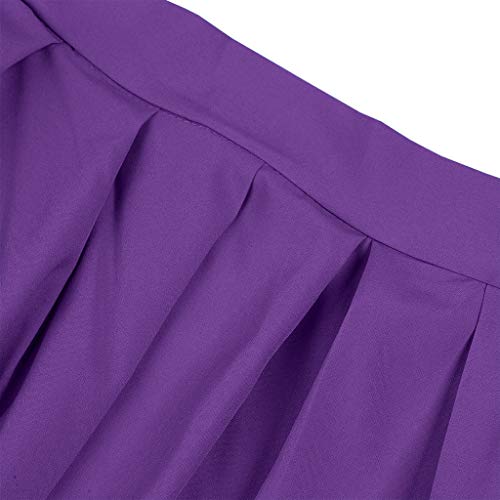 Women Oktoberfest Costume Girl Bavarian German Dirndl Maiden Dress Carnival Halloween Cosplay Party Waitress Clothes (XL, Purple)
