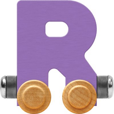 NameTrain Pastel Letter Car R - Made in USA (Lavender)