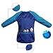 ilovebaby Children's Art Smock, Waterproof, Kids Aprons,Artist Smocks,Painting Apron with Long Sleeves,Ideal for Painting Classroom and Kitchen,Pack of 2,Color Blue