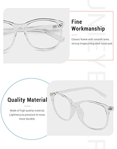 Slocyclub Unisex Oversized Eyeglasses Frame Non-prescription Glasses Round Clear Lens Eyeglasses