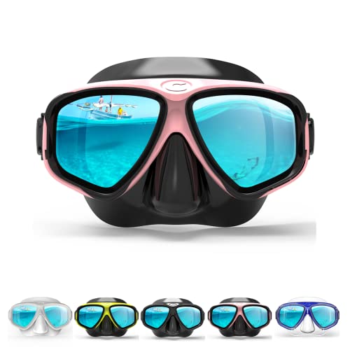 COPOZZ Youth Scuba Mask, Low Volume No Fogging Snorkeling Scuba Dive