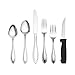 International Silver 5027190 American Bead 53-Piece Stainless Steel Flatware Set with Serveware, Service for 8
