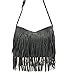 Ayliss® Hippie Suede Fringe Tassel Messenger Bag Women Hobo Shoulder Bags Crossbody Handbag,Gray