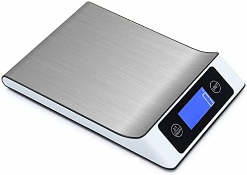 LLVV Stainless Steel Household Digital Kitchen Multifunctional Food Scale-Weigh Food With Accurate Precision Up To 15Kg + Aquatronic Feature For Liquids In Ml And Fl. Oz,White,5Kg/1G