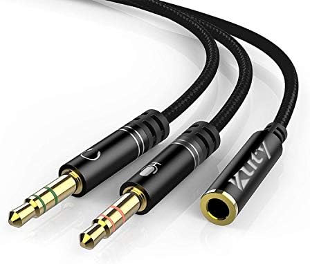 headphones with mic for pc with two jacks amazon