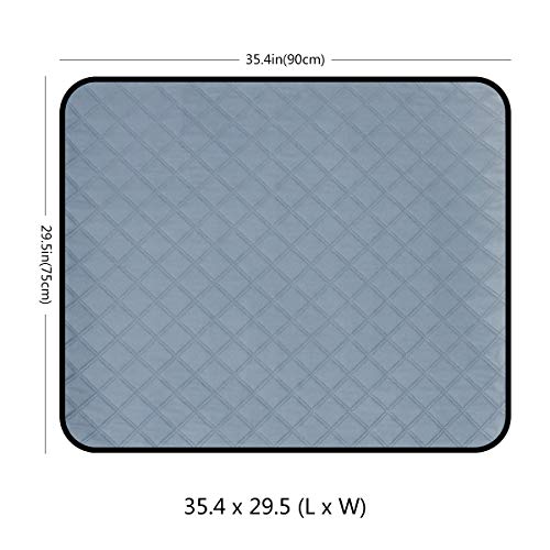 Luzvida Dog Puppy Pee Pads 2 Pack Reusable Washable Leak Proof Pet Training Pad Mat with Fast Absorbing Surface and Nonslip Dots for Indoor and Outdoor Use (35.4\