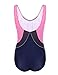 Ekouaer Women's Swimsuit One Piece Swimwear Athletic Training Racerback Splice Swimsuit
