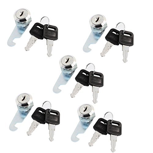 eDealMax 5 piezas de 17,5 mm Rosca Dia Cam Lock Juego de llaves para el Buzón del cajón del gabinete - Thumbnail 2